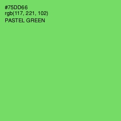 #75DD66 - Pastel Green Color Image